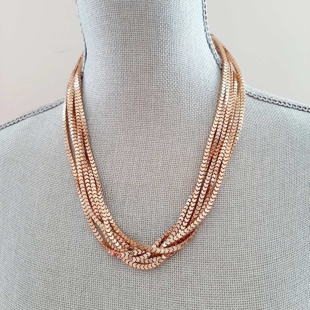Multi-strand Gold Necklace